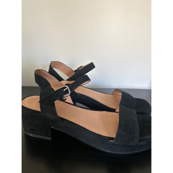 Madewell Item NH880 The Lina Platform Sandal in Suede, Defect Size 9H - Picture 3 of 8